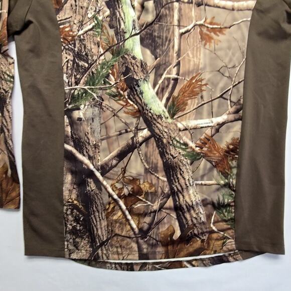 Realtree Camouflage Mens Long Sleeve Shirt Medium Brown Camo Hunting Outdoor - Picture 5 of 10